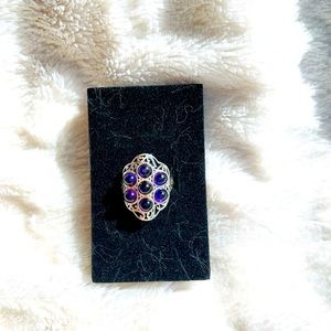 Purple Amethyst Cluster Ring Size 8.5 💍